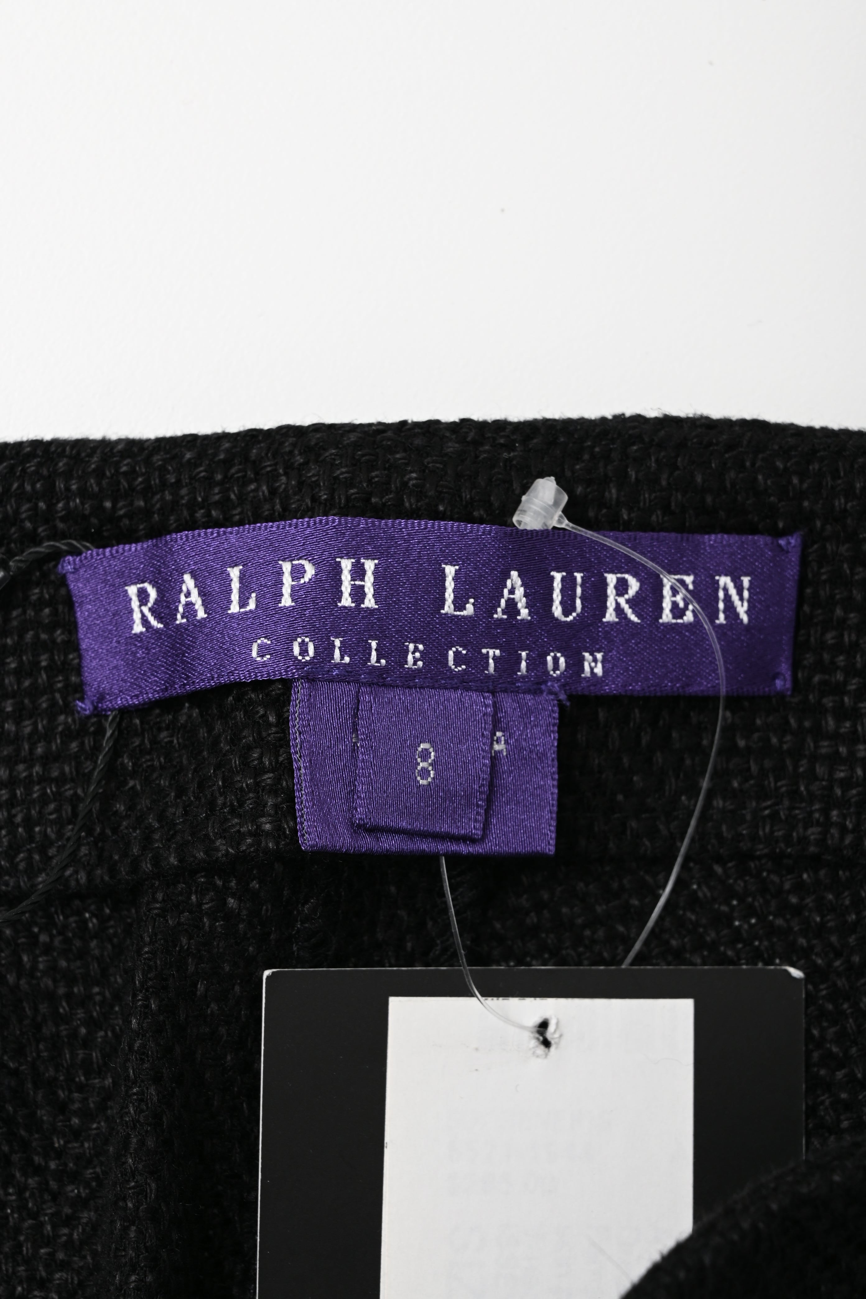 Women's Ralph Lauren Collection Straight-Leg Trousers in Black Linen