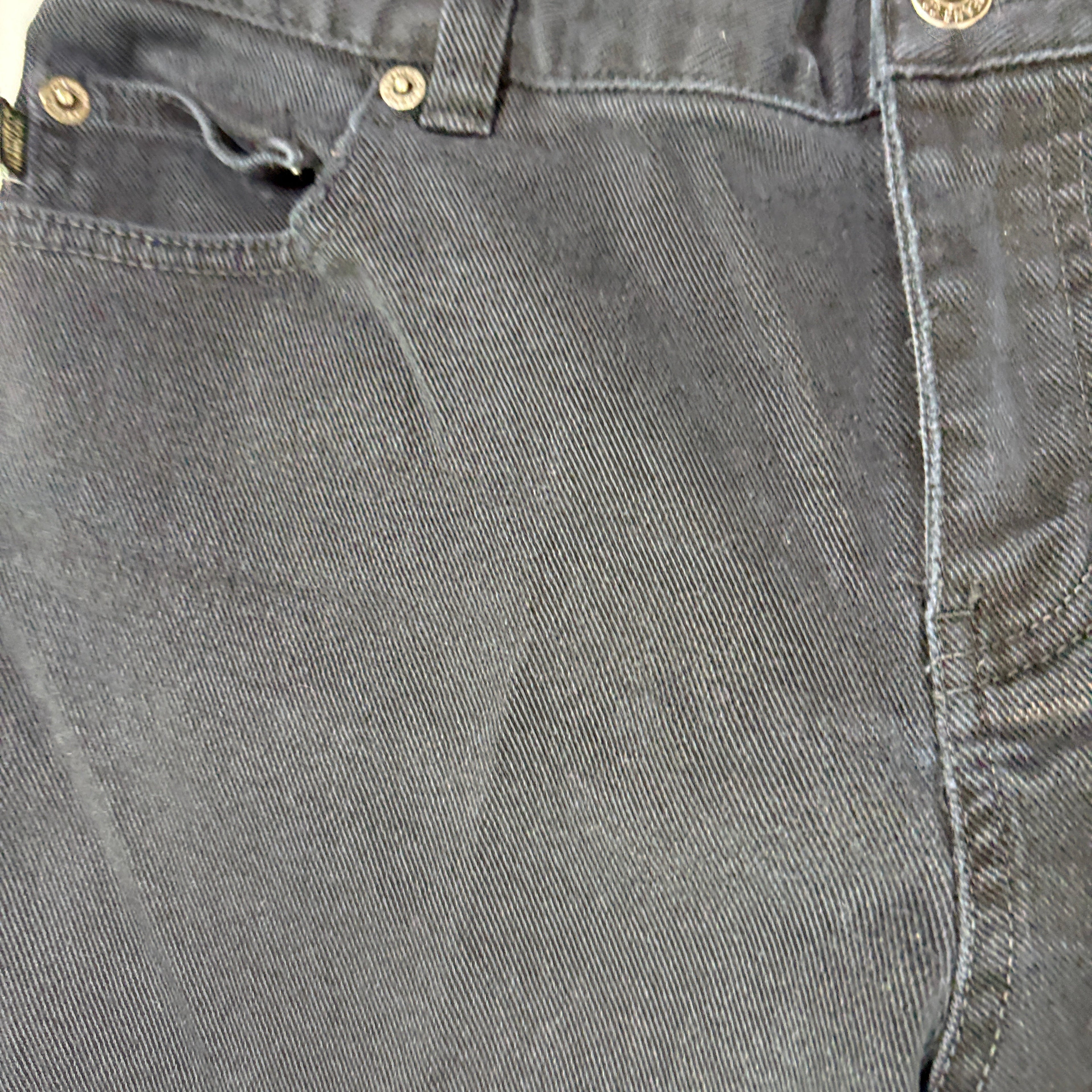 Ralph Lauren Jeans Co Women 12P Black Denim Stretch Petite Classic Casual Pants