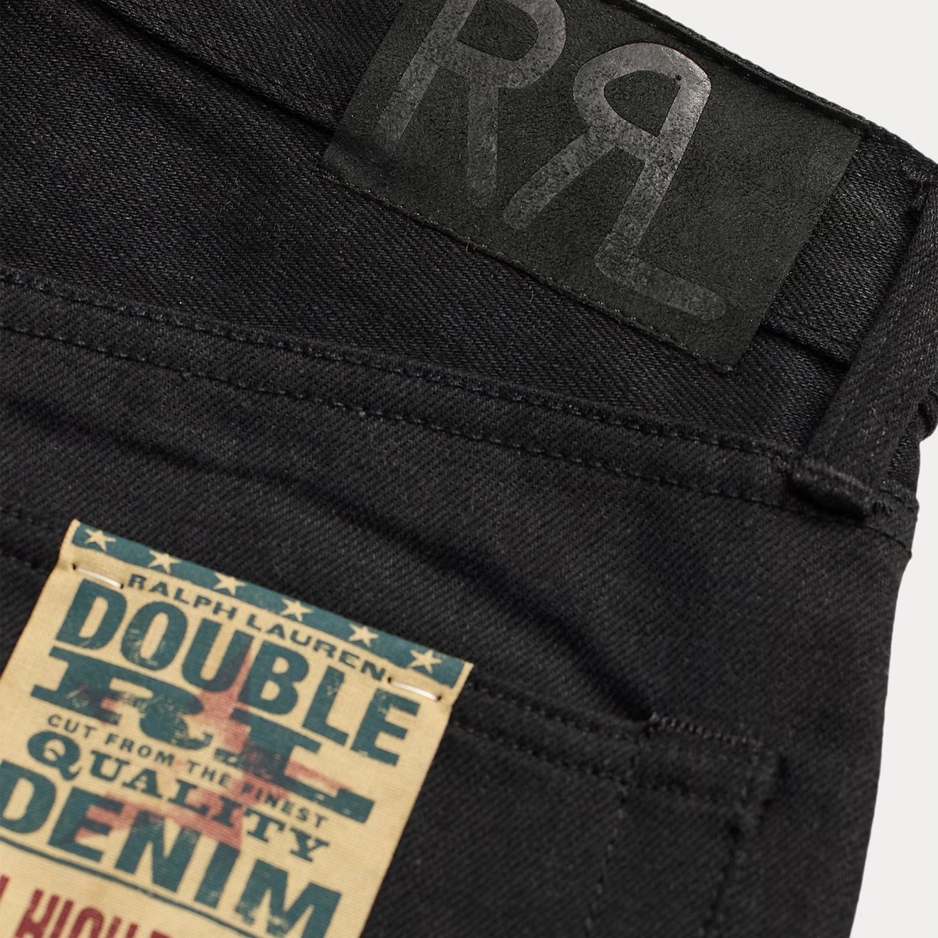 RRL By Ralph Lauren High Boy Fit Black Selvedge Jean Black
