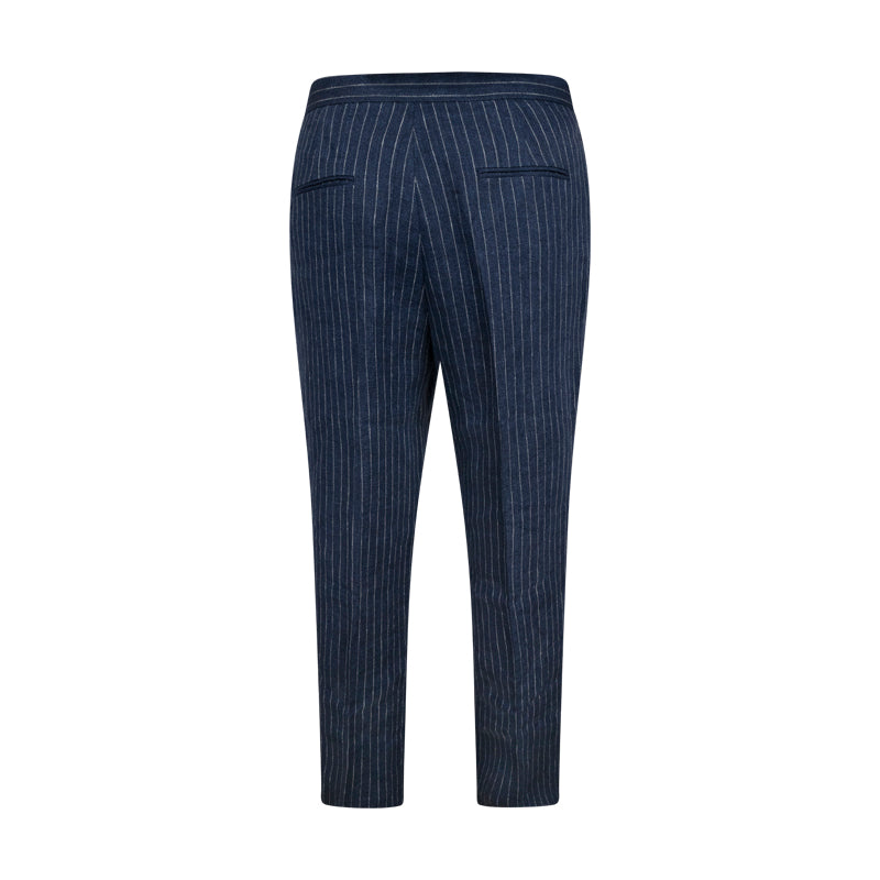 Ralph Lauren Polo Pinstripe Straight Leg Trousers Navy Women's